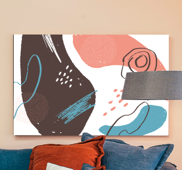 Quadro astratto forme artistiche dinamiche - TenStickers