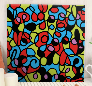 Quadro astratto forme colorate vorticosi - TenStickers