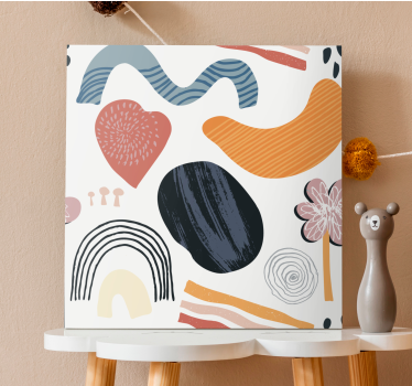 Quadro astratto forme naturali vibranti - TenStickers