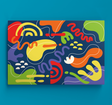 Quadro astratto forme organiche vivaci - TenStickers