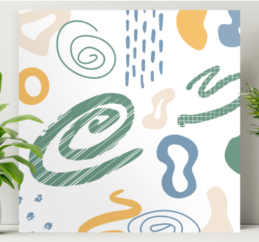 Quadro astratto forme vorticosi dinamiche - TenStickers