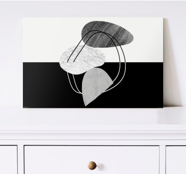 Quadro astratto fusione di forme geometriche - TenStickers