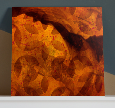 Quadro astratto motivi di foglie intricate - TenStickers