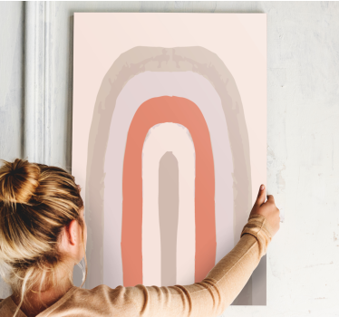 Quadro astratto motivo a arco morbido - TenStickers