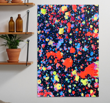 Quadro astratto motivo di schizzi colorati - TenStickers