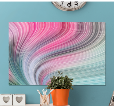 Quadro astratto onde di colore curvilinee - TenStickers