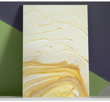 Quadro astratto onde d'oro delicate - TenStickers