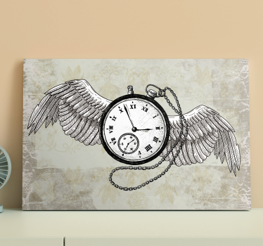 Quadro astratto orologio volante - TenStickers
