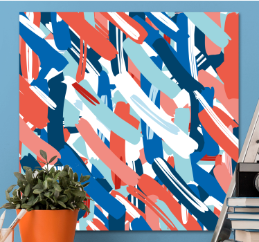 Quadro astratto pennellate dinamiche - TenStickers