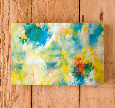 Quadro astratto schizzo di colori vibranti - TenStickers