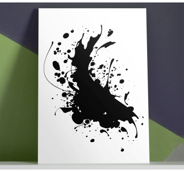 Quadro astratto schizzo nero dinamico - TenStickers