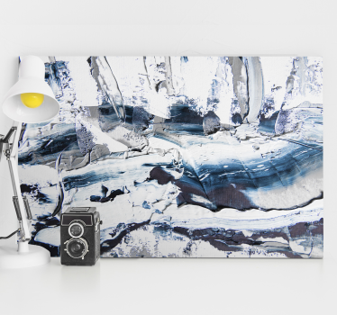 Quadro astratto strati monocromatici testurizzati - TenStickers