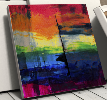 Quadro astratto strisce di colori vivaci - TenStickers