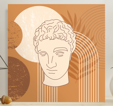 Quadro astratto testa di scultura classica - TenStickers