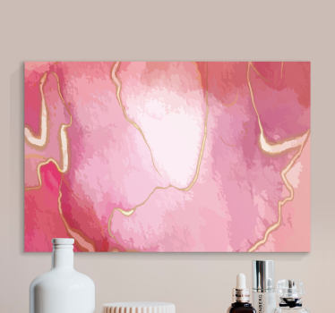Quadro astratto vortice di marmo rosa - TenStickers