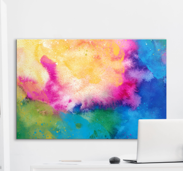 Quadro astratto vortici acquerello vibranti - TenStickers