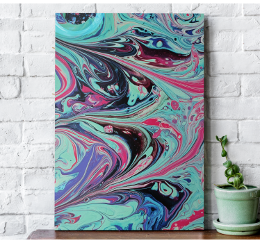 Quadro astratto vortici di arte fluida - TenStickers
