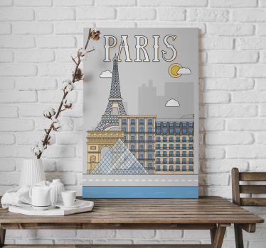 Quadro città e paesi Parigi - TenStickers