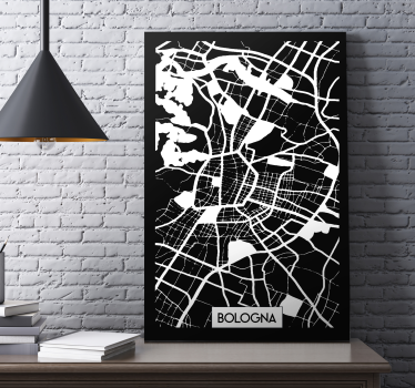 Quadro di città e paesi Bologna mappamondo - TenStickers