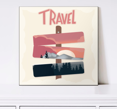 Quadro città e paesi cartello di viaggio - TenStickers