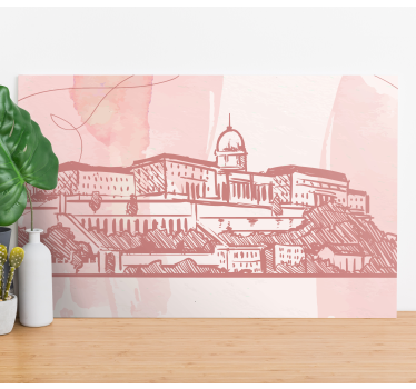 Quadro città e paesi contorno di città storiche - TenStickers