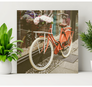 Quadro città e paesi esposizione di biciclette incantevoli - TenStickers