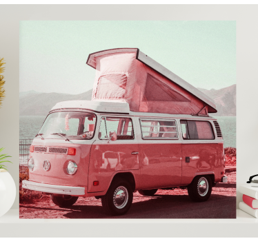 Quadro città e paesi furgone camper vintage - TenStickers