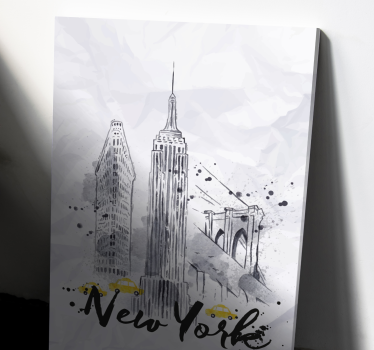 Quadro città e paesi illustrazione skyline di new york - TenStickers