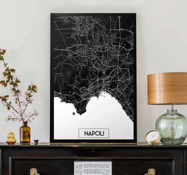 Quadro di città e paesi Napoli quadro mappamondo - TenStickers