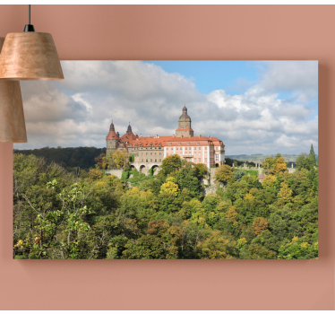 Quadro città e paesi paesaggio di castelli storici - TenStickers