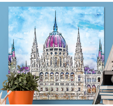 Quadro città e paesi parlamento di budapest - TenStickers