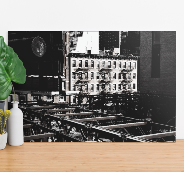 Quadro città e paesi prospettiva skyline urbano - TenStickers