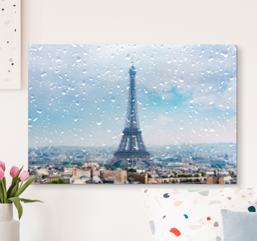 Quadro città e paesi schema torre eiffel - TenStickers