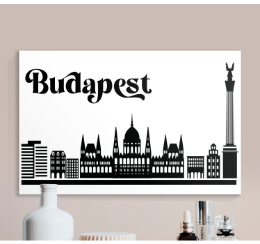 Quadro città e paesi skyline di budapest - TenStickers