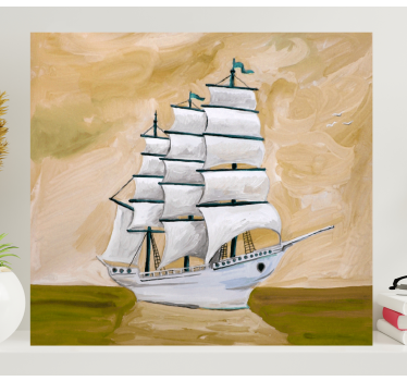 Quadro città e paesi vascello a vela - TenStickers