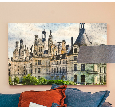 Quadro città e paesi vista architettura château - TenStickers