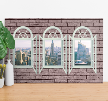 Quadro città e paesi vista città elegante - TenStickers