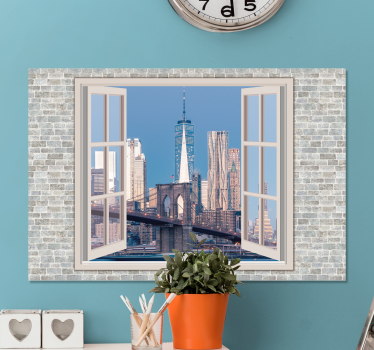 Quadro città e paesi vista del ponte - TenStickers