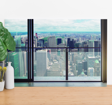 Quadro città e paesi vista mozzafiato sulla città - TenStickers