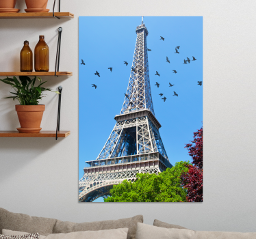 Quadro città e paesi volo uccelli torre eiffel - TenStickers