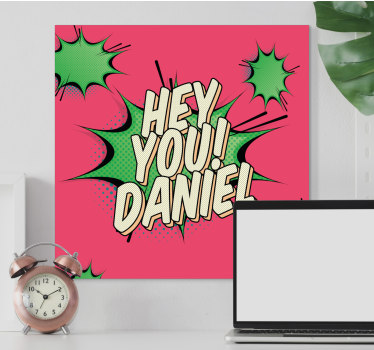 Quadro per ragazzi saluto comico personalizzato - TenStickers