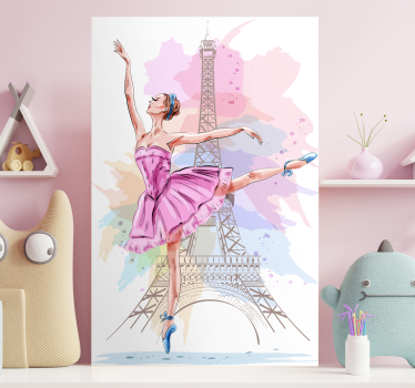 Quadro con ballerina a Parigi - TenStickers