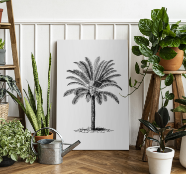 Quadro con disegno di palma - TenStickers
