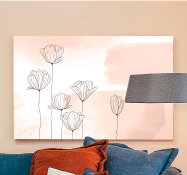 Quadro fiori linea fiori - TenStickers