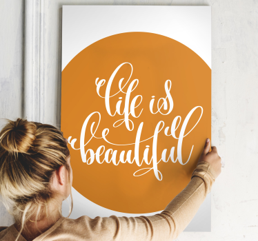 Quadro con frase affermazione di vita ispiratrice - TenStickers