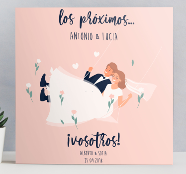 Quadro con frase annuncio di matrimonio romantico - TenStickers