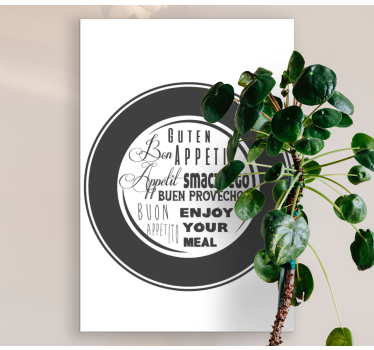 Quadro con frase buon appetito - TenStickers