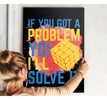 Quadro con frase citazione cubo di rubik - TenStickers