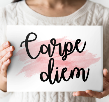 Quadro con frase coglie l'attimo ispirazione - TenStickers