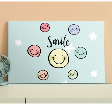 Quadro con frase collezione faccina sorridente - TenStickers